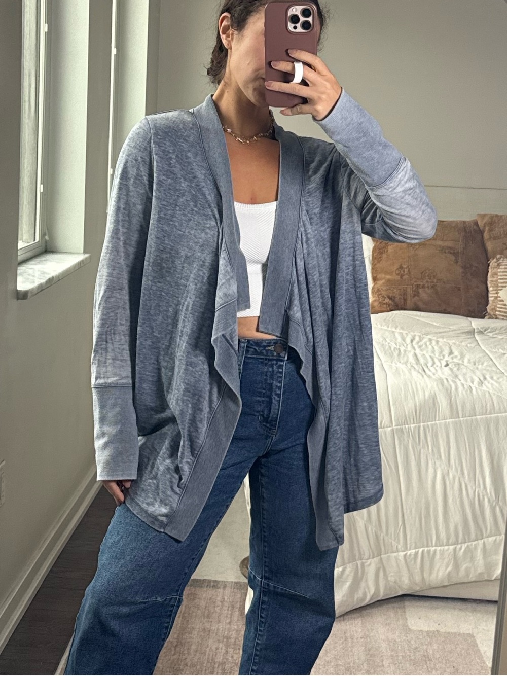 Z Supply Blue Cardigan Sweater - Large